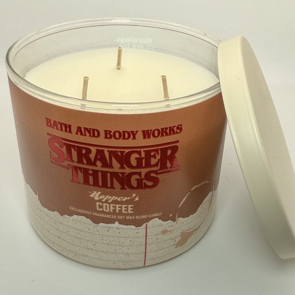 RARE Bath & Body Works Stranger Things “Hopper’s Coffee” 3‑Wick Soy Candle